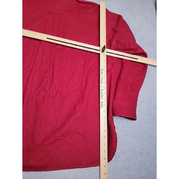 VTG Eddie Bauer Chamois Shirt Mens XL Red Flannel Cotton Heavy Outdoor 90s ISA - Picture 12 of 14